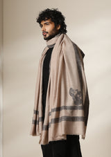 Dusala Sand Noir pashmina silk shawl