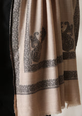 Dusala Sand Noir pashmina silk shawl