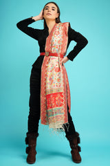 Cashmere multicolor kani weave shawl