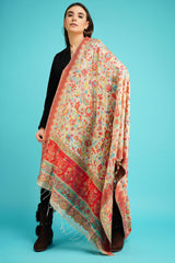 Cashmere multicolor kani weave shawl