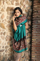 Handwoven Cashmere Fine Wool Aari Work Stole