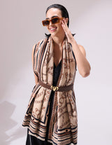 Jon Beige Heritage Cashmere Cape