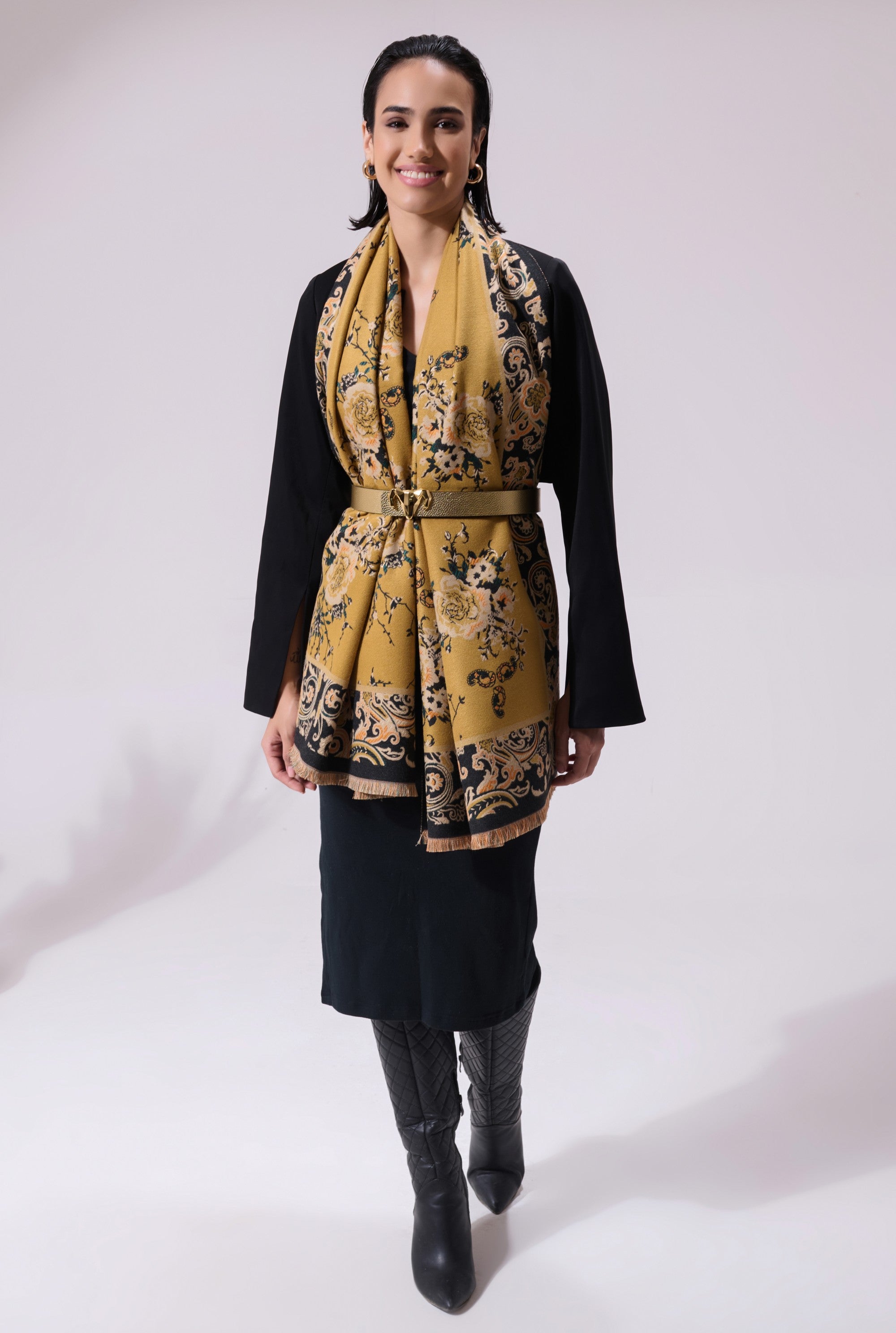 Nathan Mustard Heritage Cashmere Cape