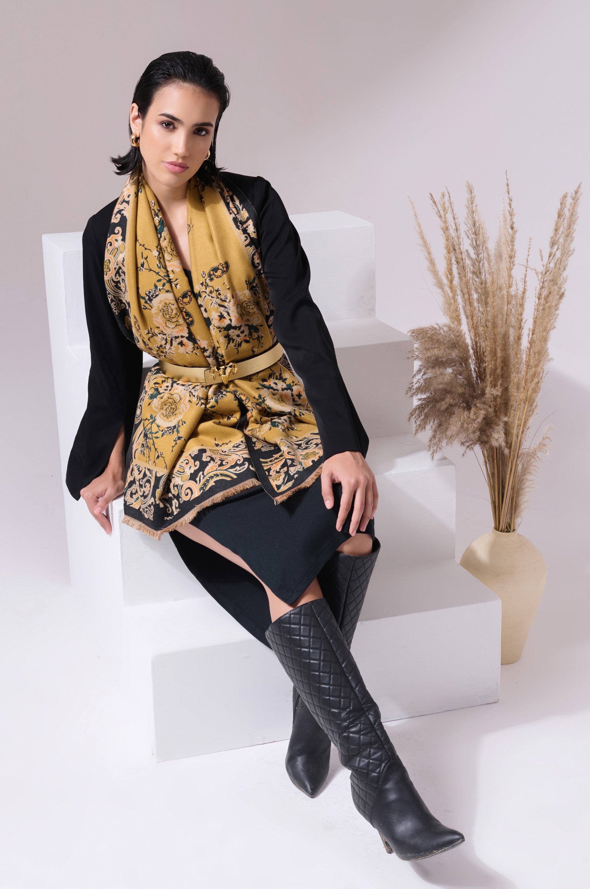 Nathan Mustard Heritage Cashmere Cape