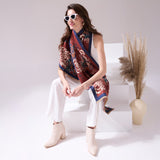Chica Maroon Heritage Cashmere Cape