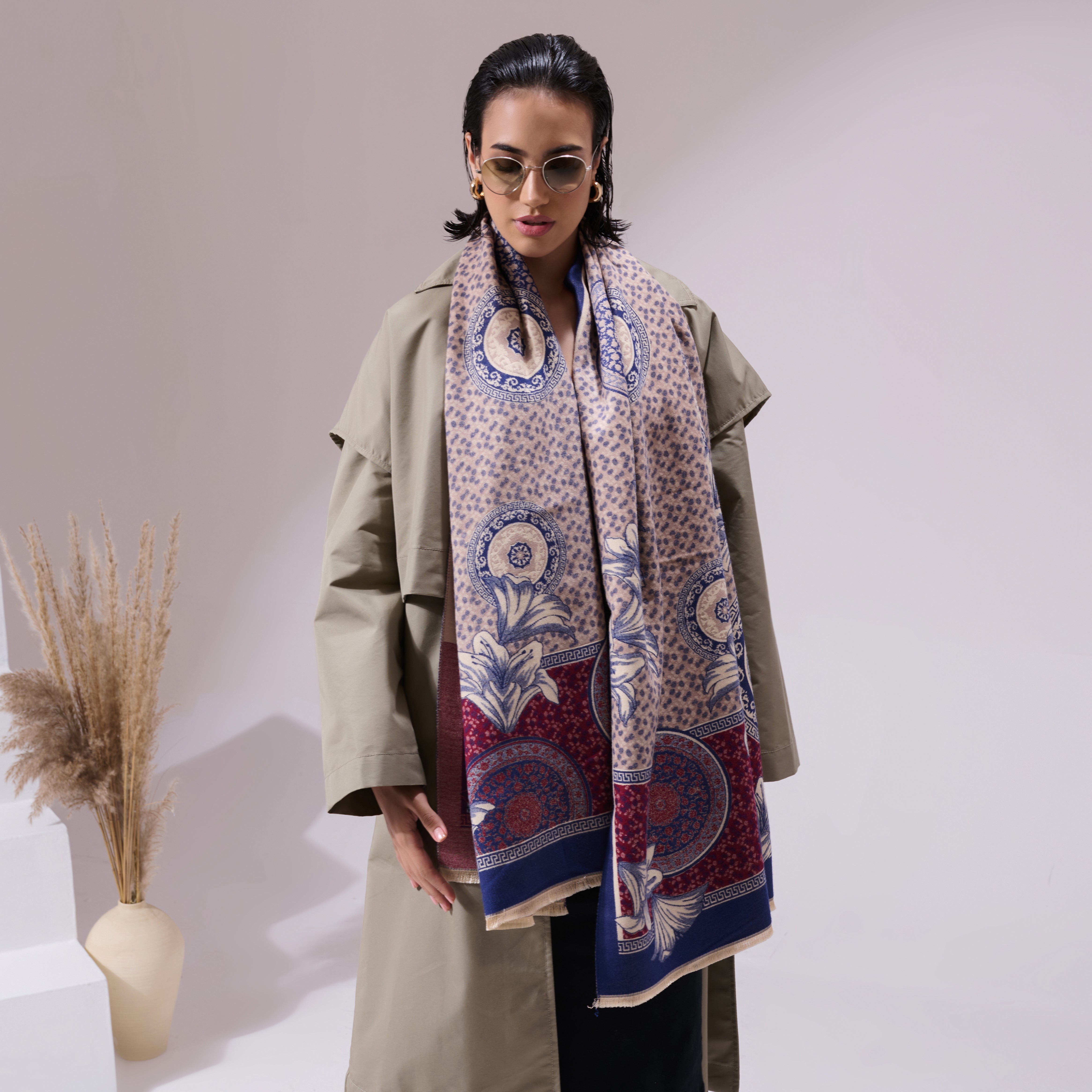 Mishma Multicolor Heritage Cashmere Cape