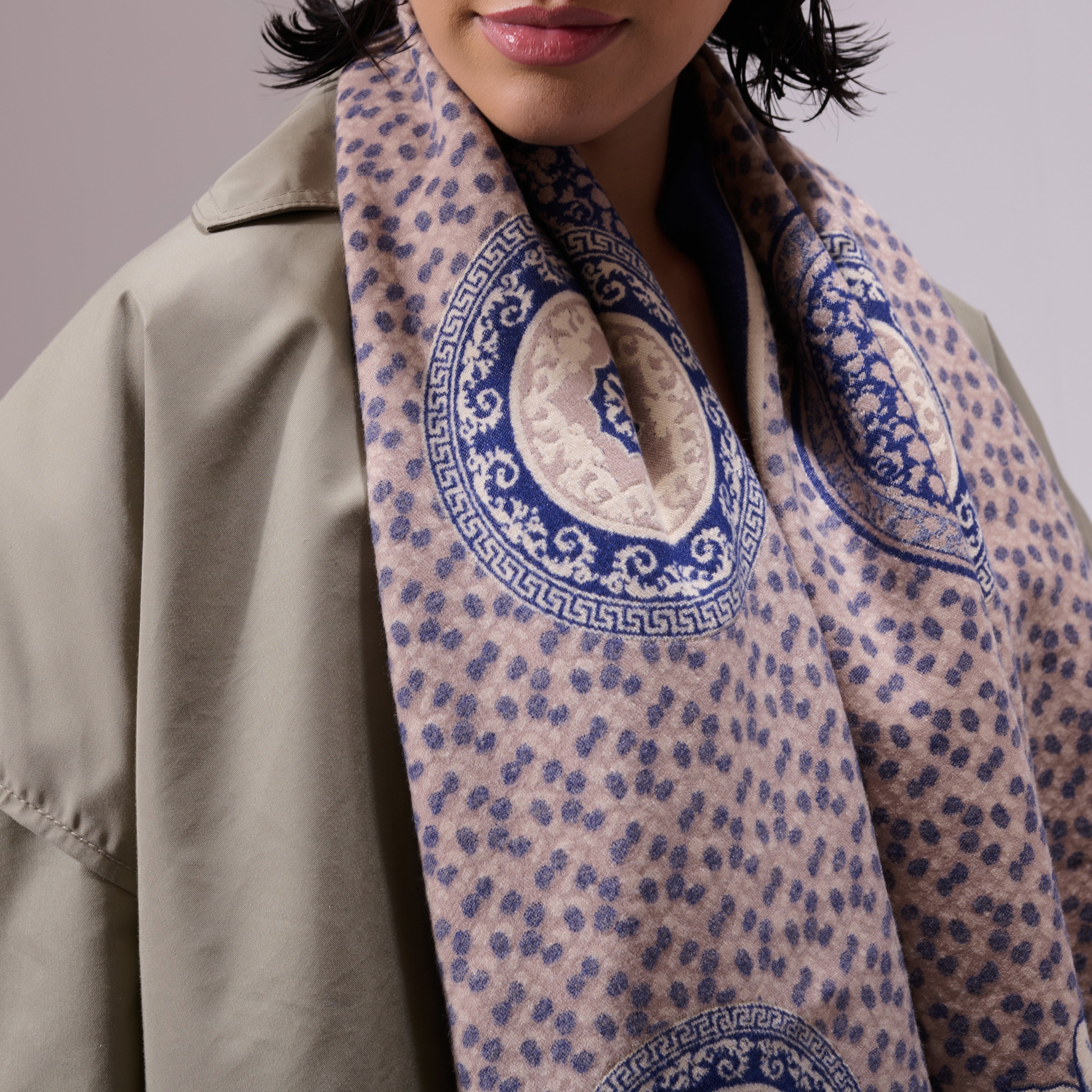 Mishma Multicolor Heritage Cashmere Cape