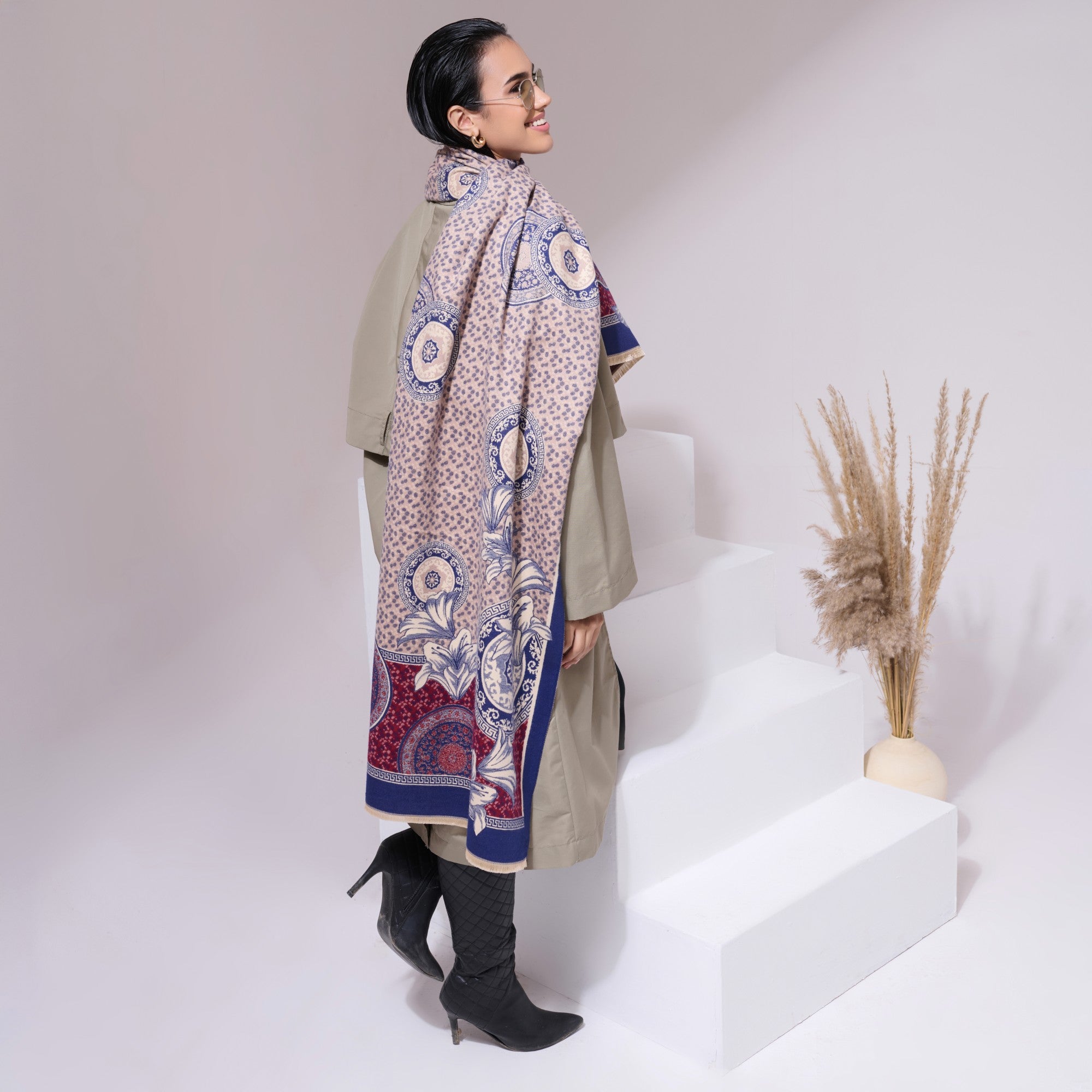 Mishma Multicolor Heritage Cashmere Cape