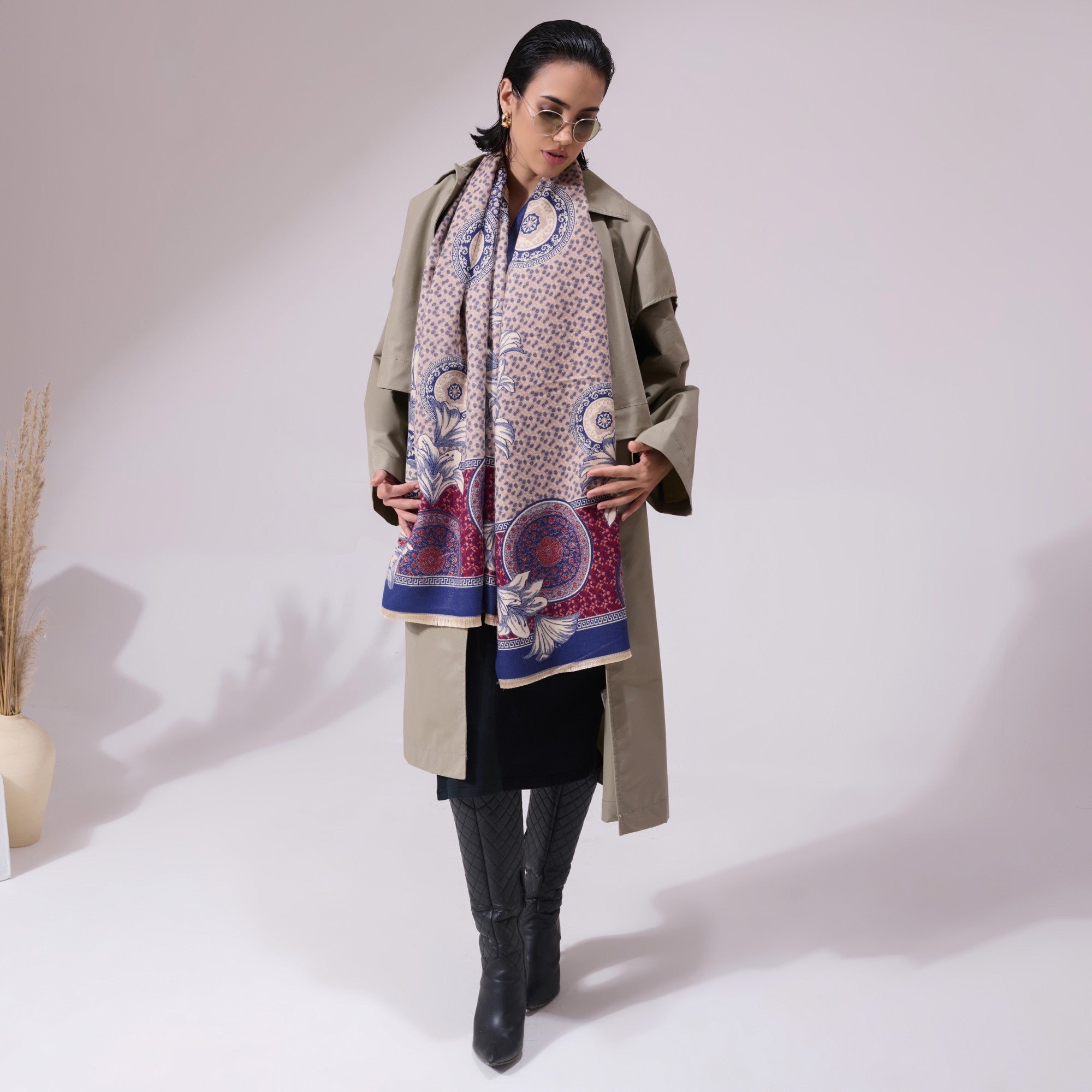 Mishma Multicolor Heritage Cashmere Cape