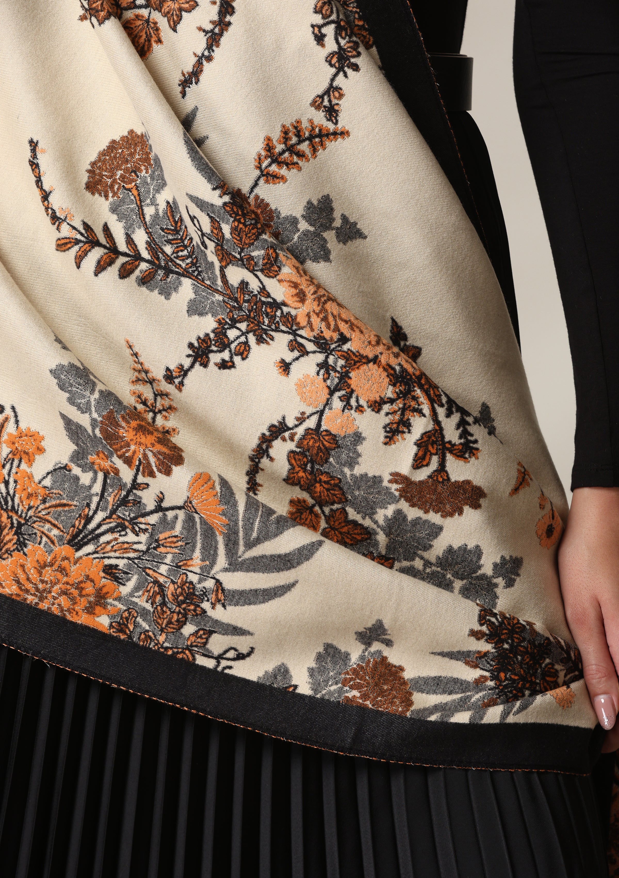 Autumn Bloom Thick vegan cashmere Stoles