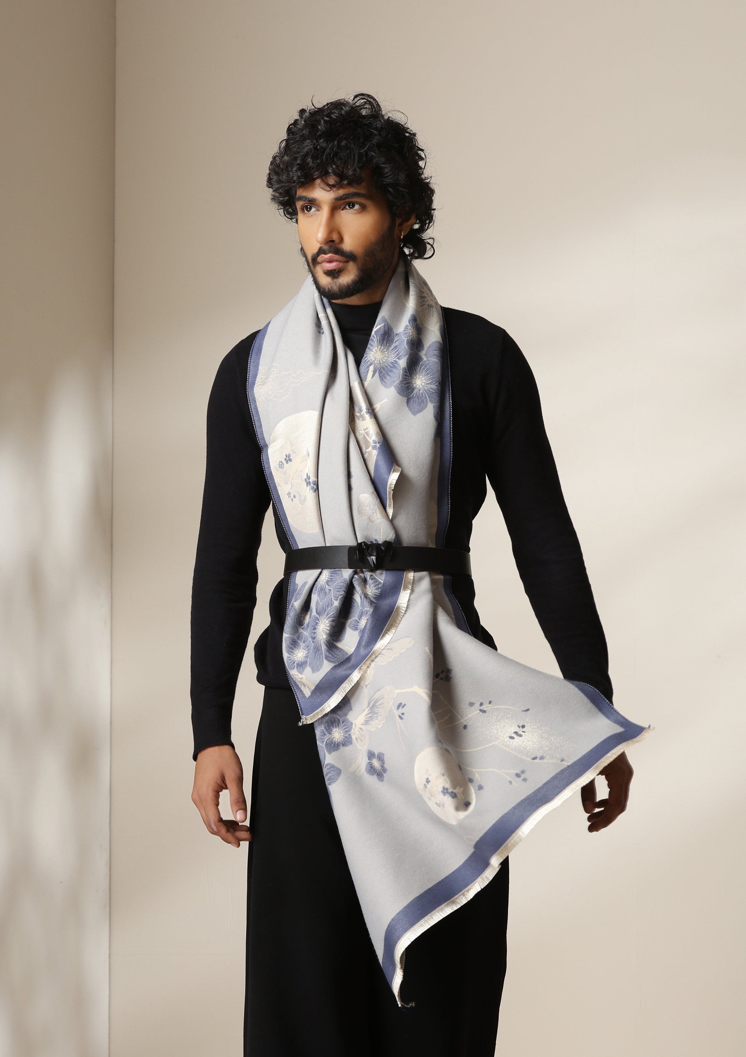 Frost Bloom Thick vegan cashmere Stoles