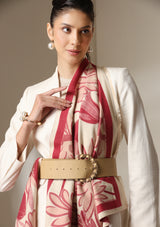 Scarlet Bloom Thick vegan cashmere Stoles