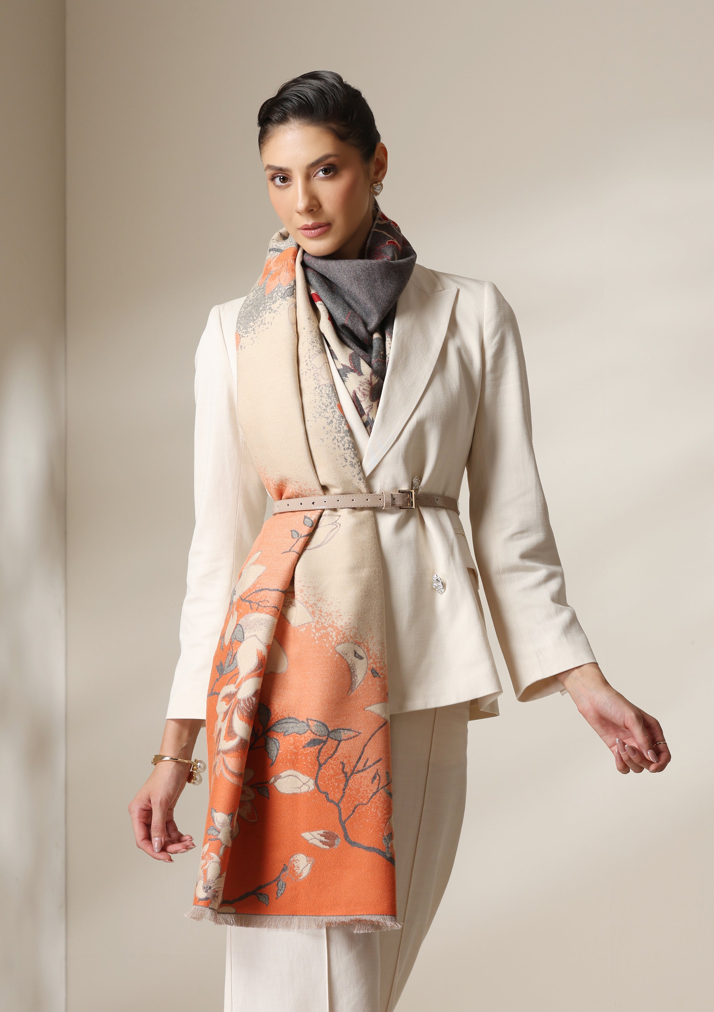 Amber Magnolia Thick vegan cashmere Stoles