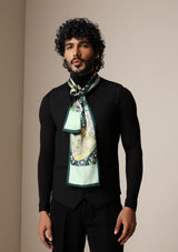 Dusala Emerald Flora Silk Scarf set