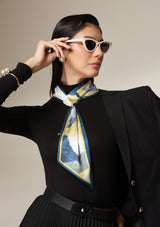 Dusala Midnight Peaks Silk Scarf set