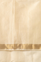 Daisy Handwoven Beige Kosa Silk Mark Saree