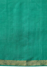 Poppy Handwoven Sea Green Kosa Silk Mark Saree