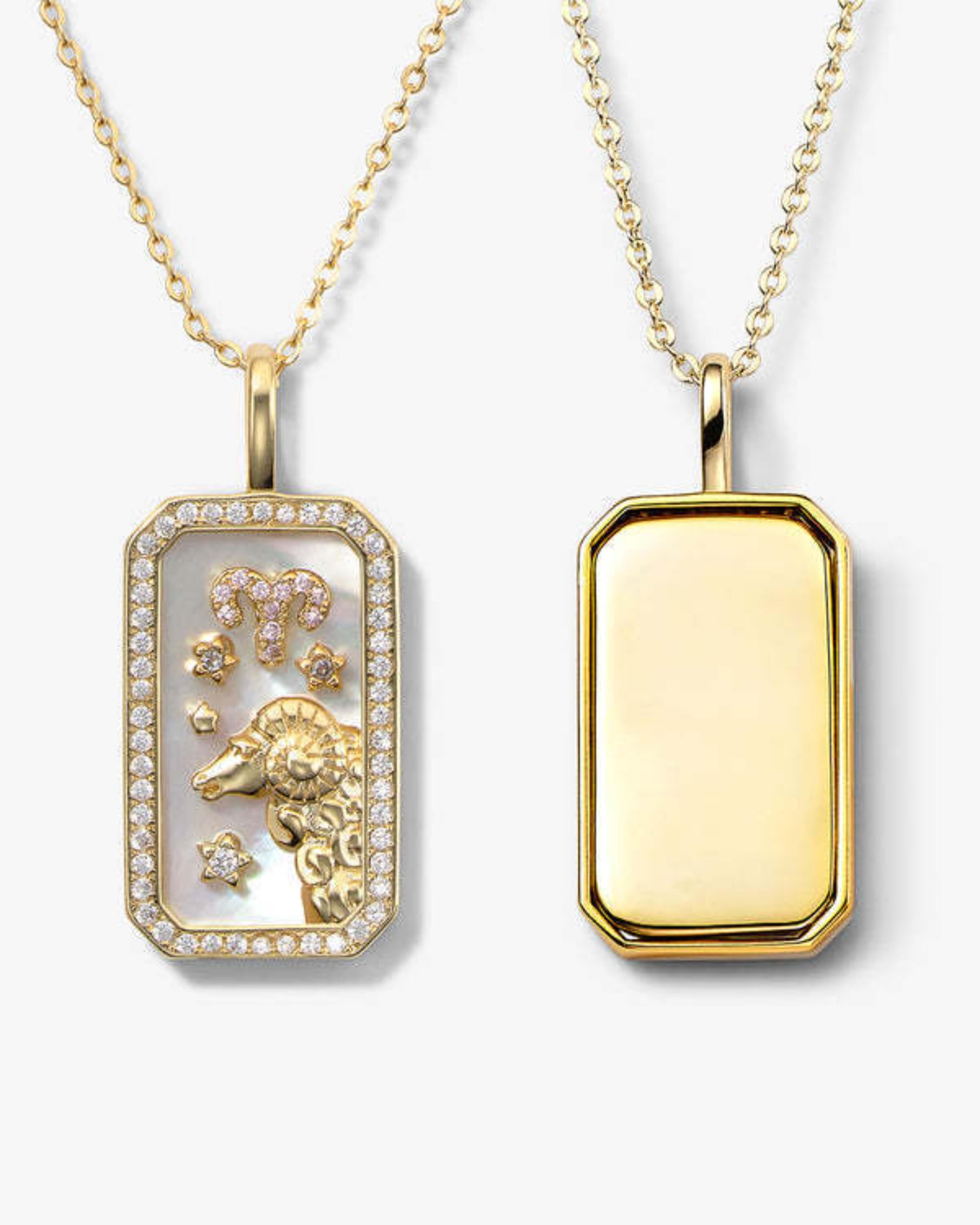 Aries Zodiac Pendant | 18K Gold-Plated Necklace