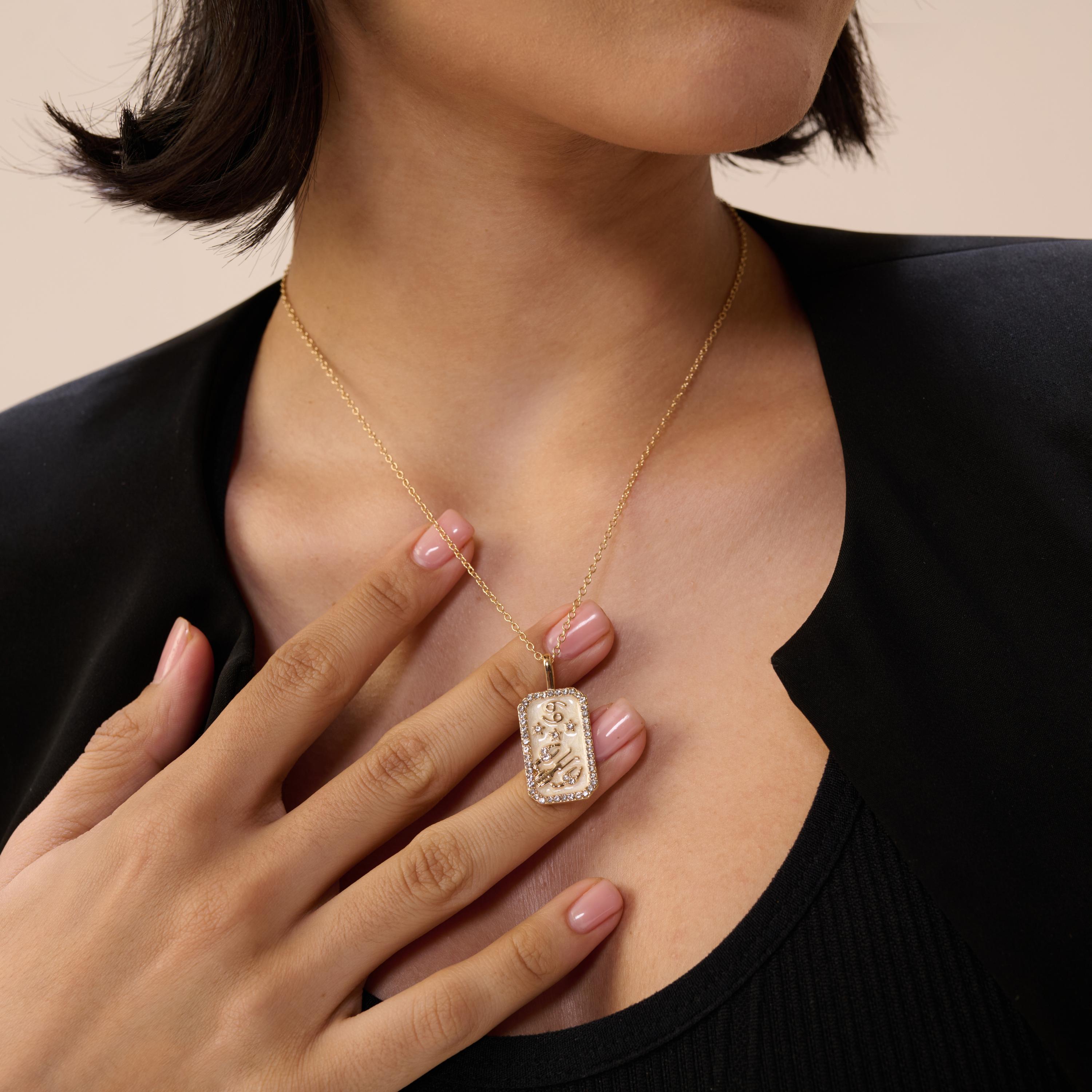 Cancer Zodiac Pendant | 18K Gold-Plated Necklace