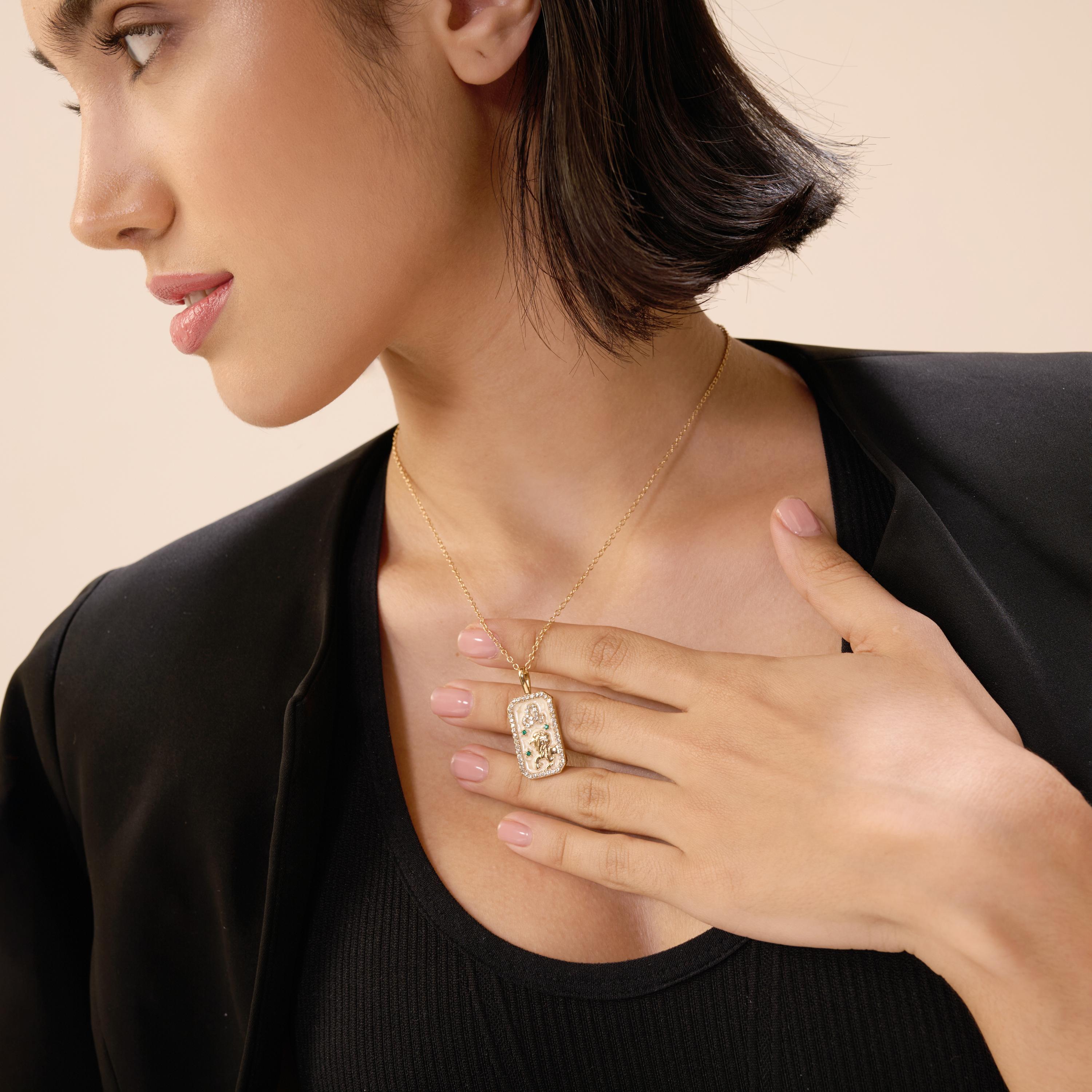 Leo Zodiac Pendant | 18K Gold-Plated Necklace