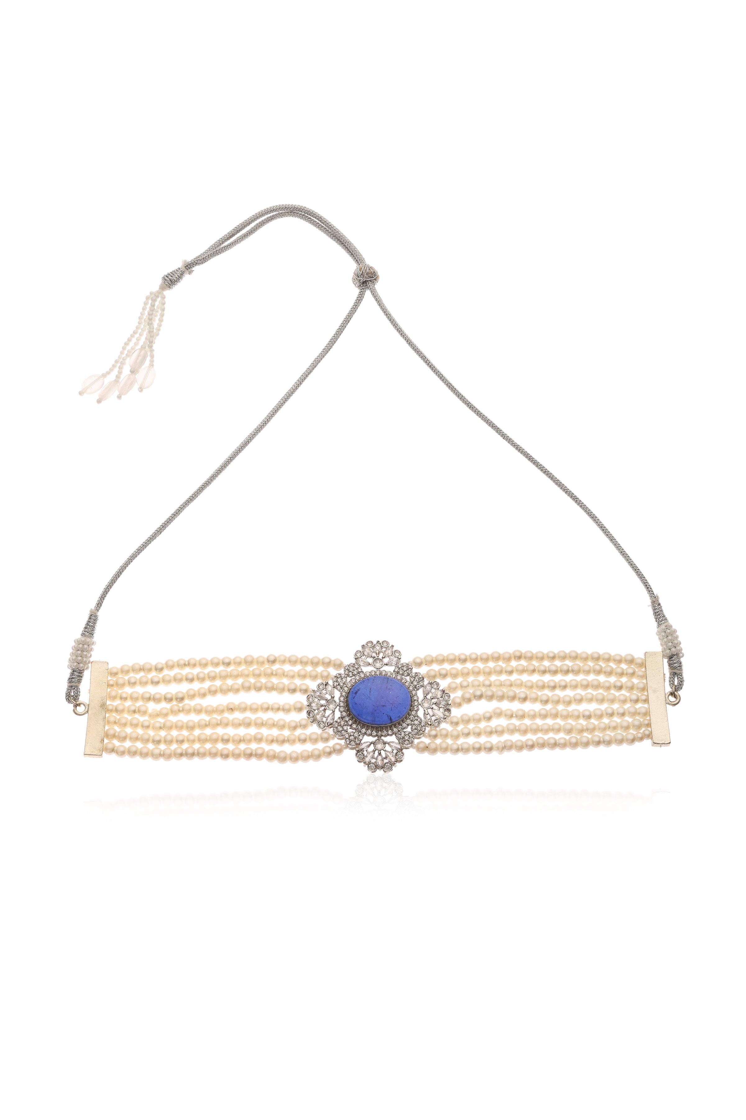 BLUE  PEARL CHOKER