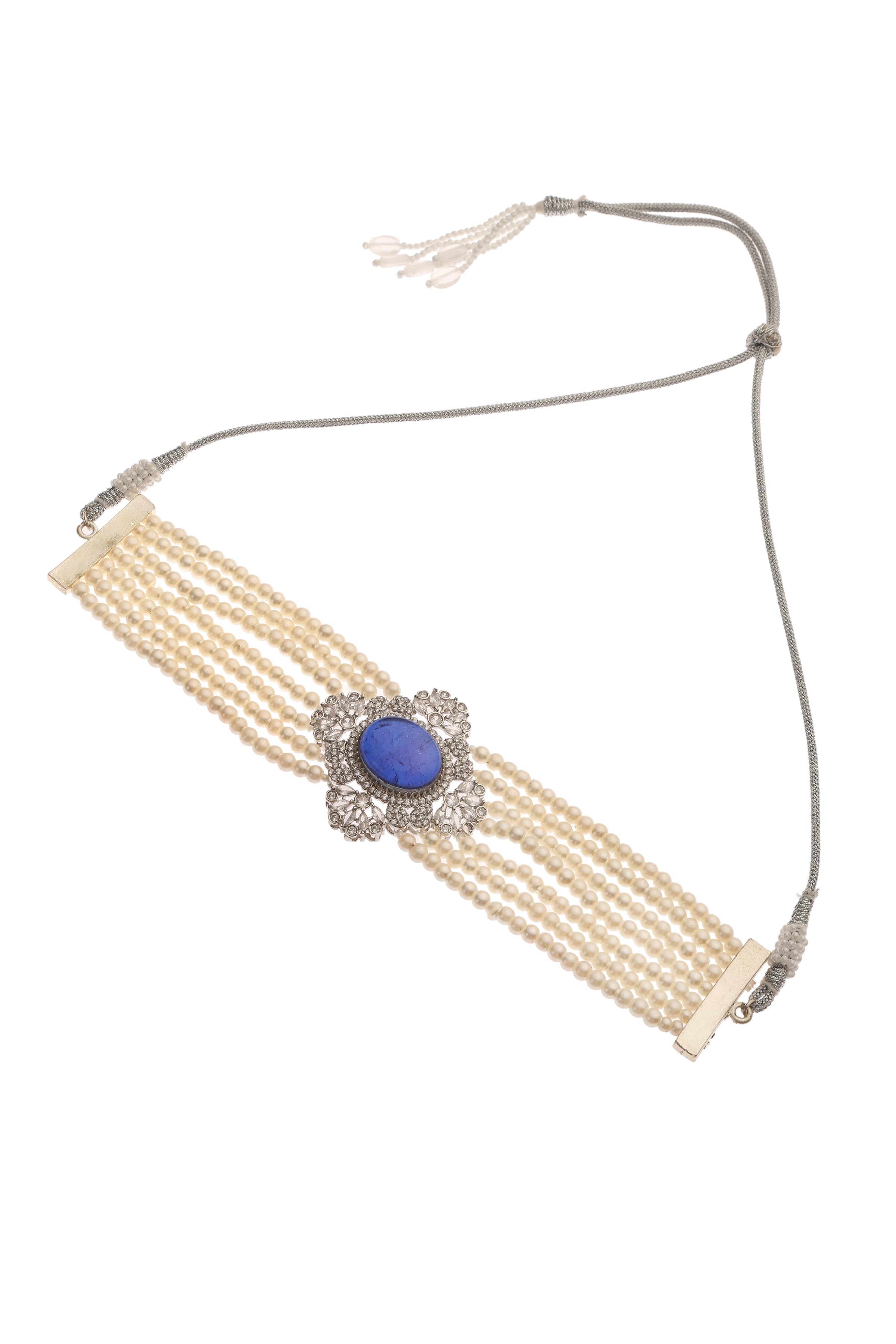 BLUE  PEARL CHOKER