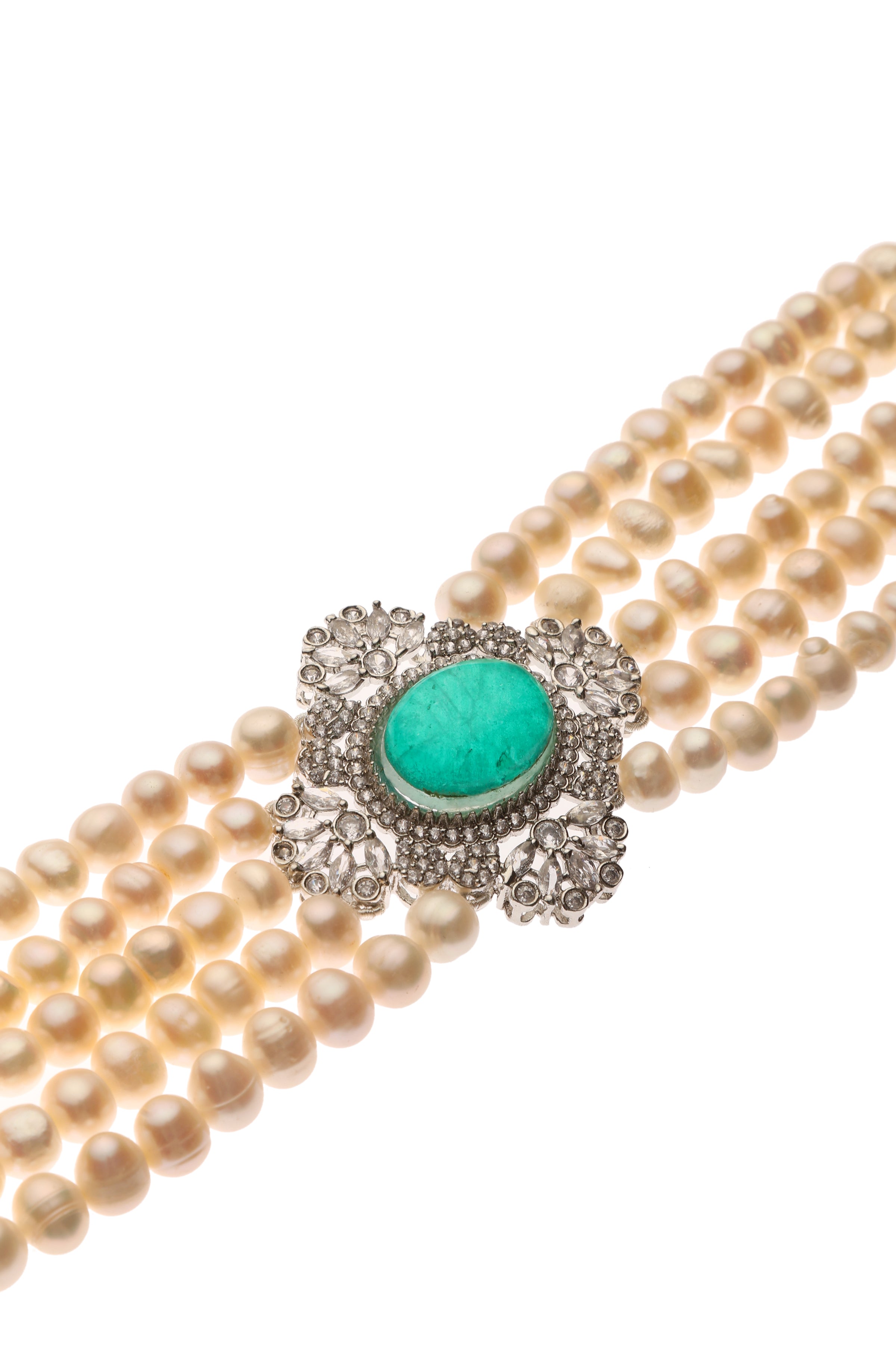 GREEN PEARL CHOKER
