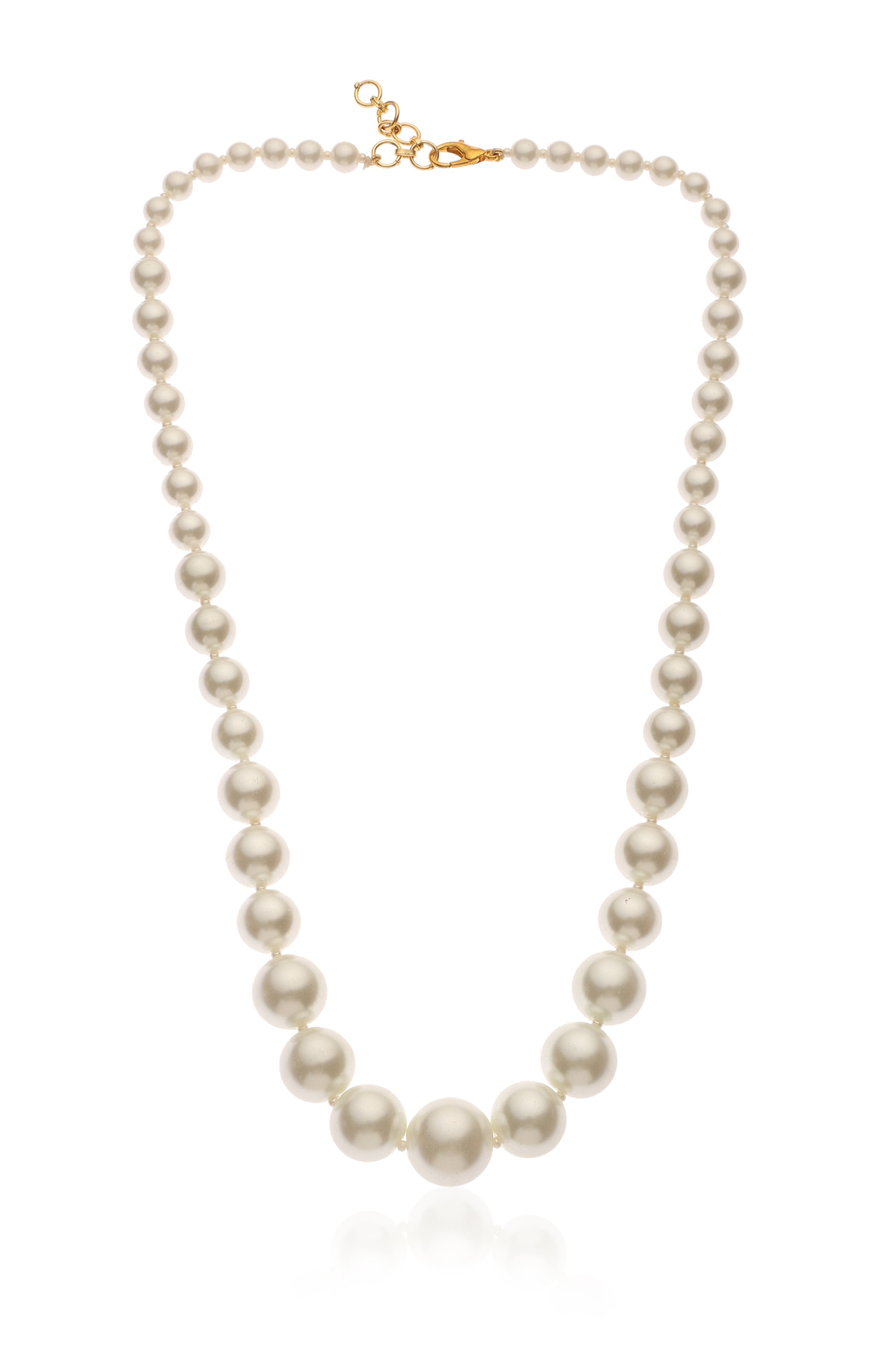 GRADUATED NATURAL PEARL NECKLACE