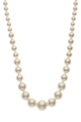 GRADUATED NATURAL PEARL NECKLACE