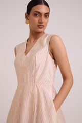 Bambi - Almond Striped Cruise Dress