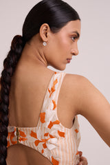 Roselyn - Almond & Autumn Midi Dress