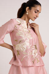 Ice Pink Quinn - Terraced Short Dress