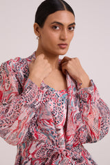 Joanne - Tropical Buzz Trench Jacket Set