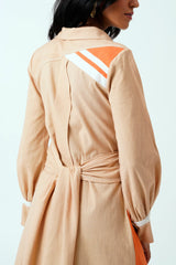 Tie-Back Shirt Dress