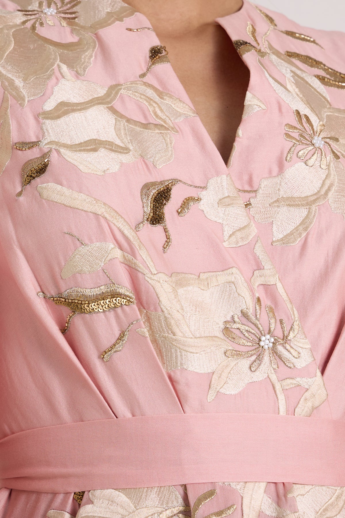 Ice Pink Saira - Circular Midi Dress