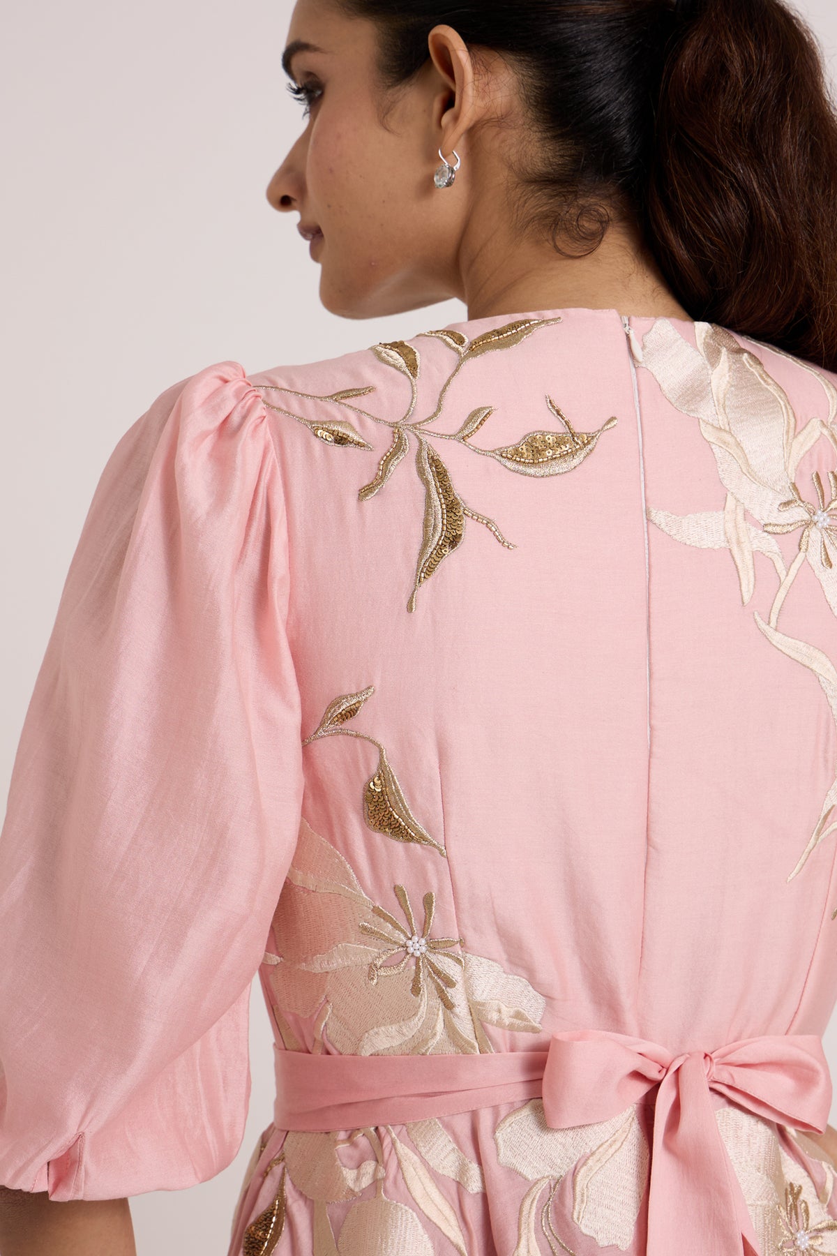 Ice Pink Saira - Circular Midi Dress