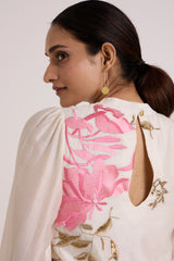 Ivory Nidam - In-Bloom Short Dress