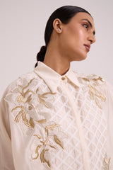 Mimi - Ivory Framed Shirt Dress