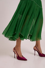 Reine - Soft Bloom Organza Long Dress