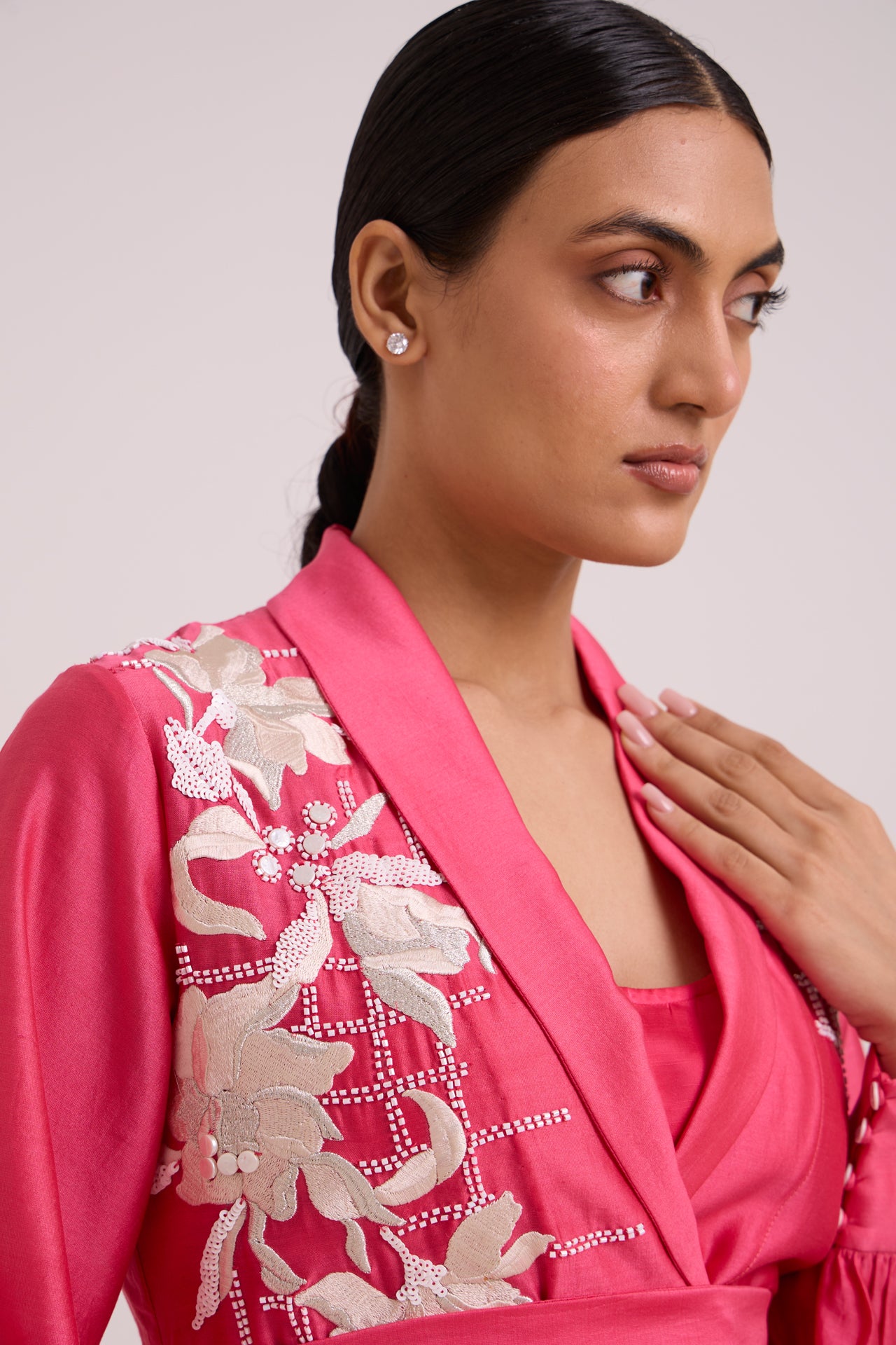 Petra - Wrap Blazer Top + Obi Belt + Pant Set