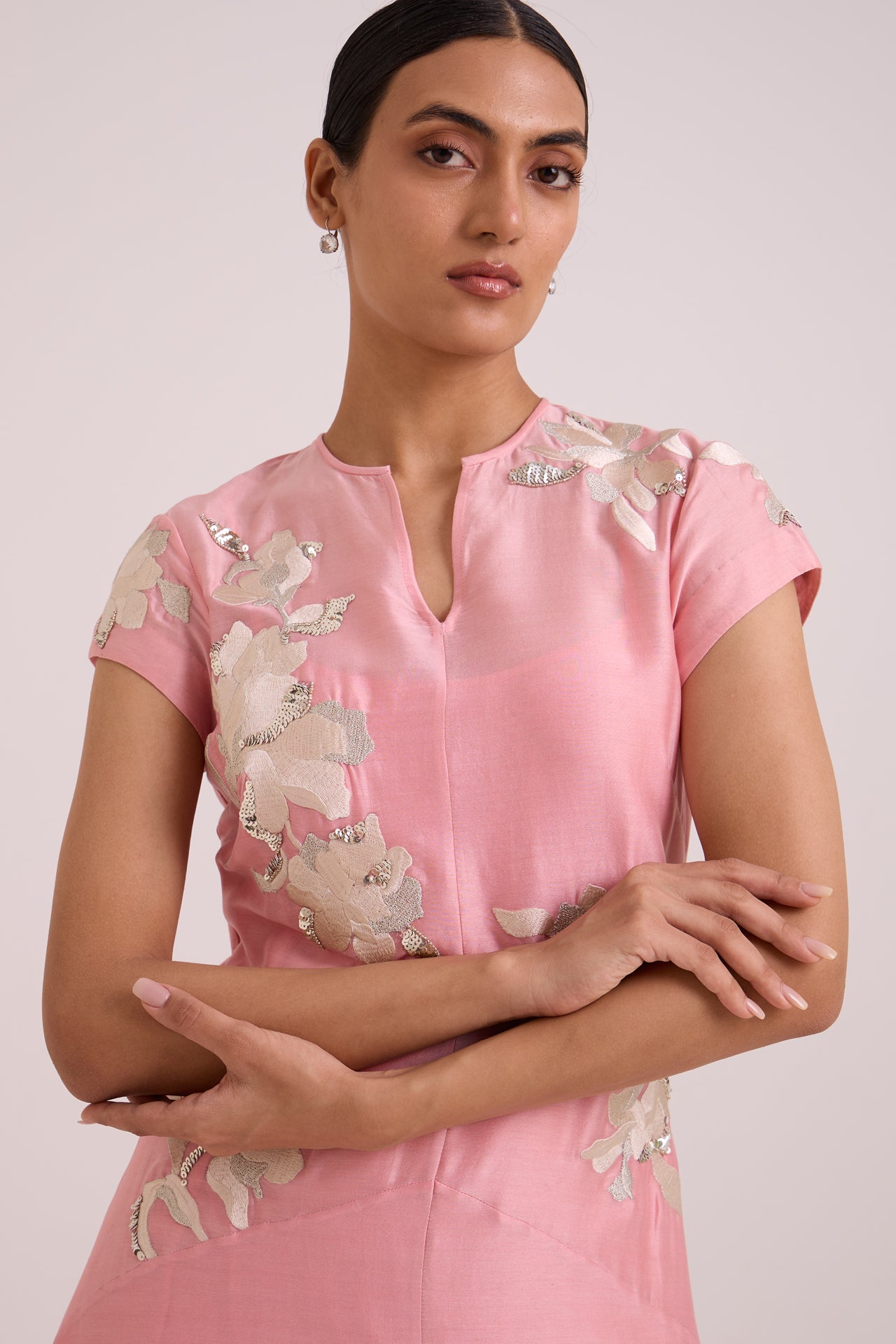 Lizzy - Blush Pink Prism Long Dress