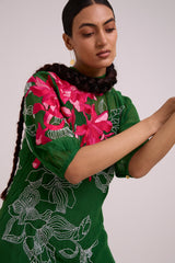 Reine - Soft Bloom Organza Long Dress