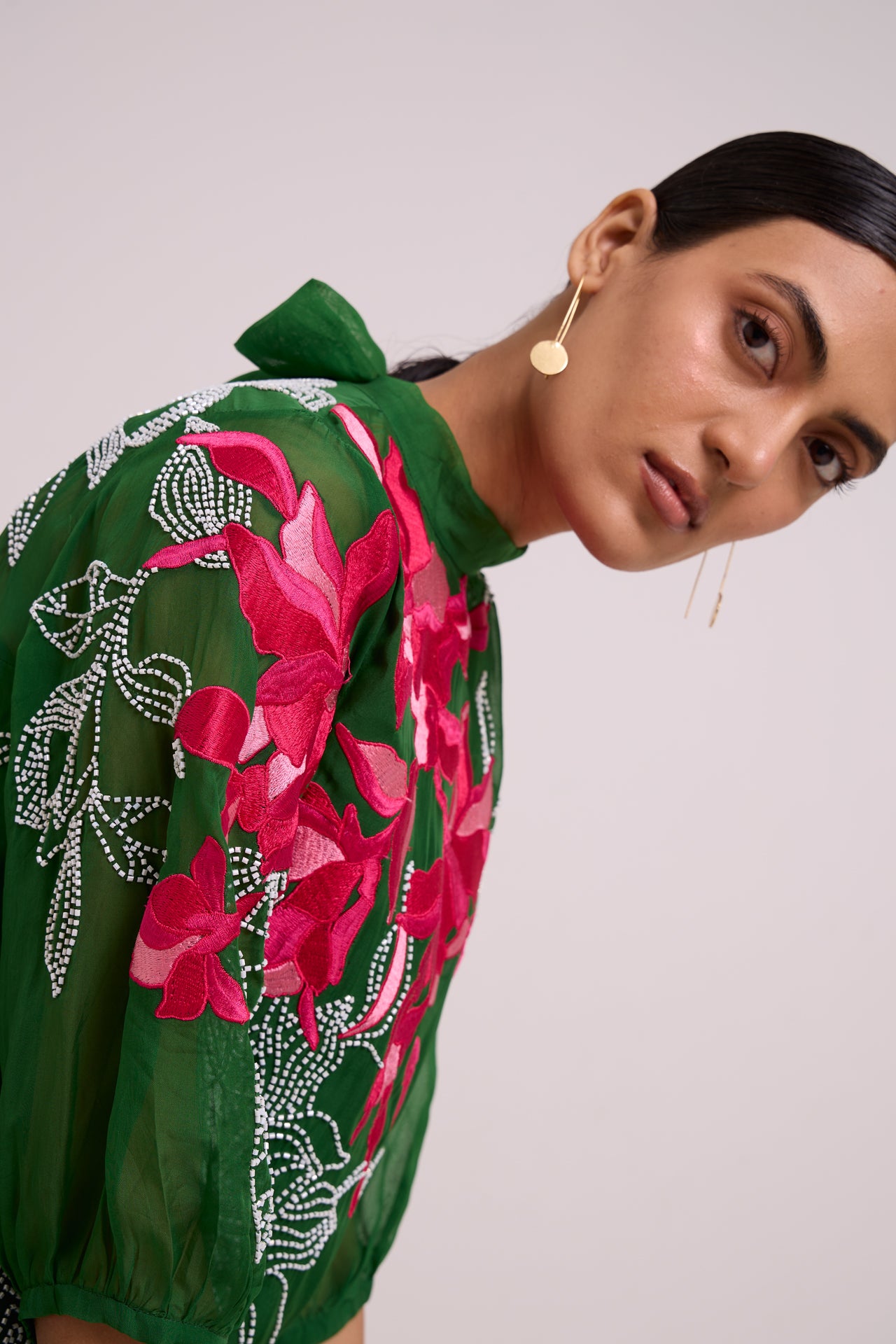 Reine - Soft Bloom Organza Long Dress