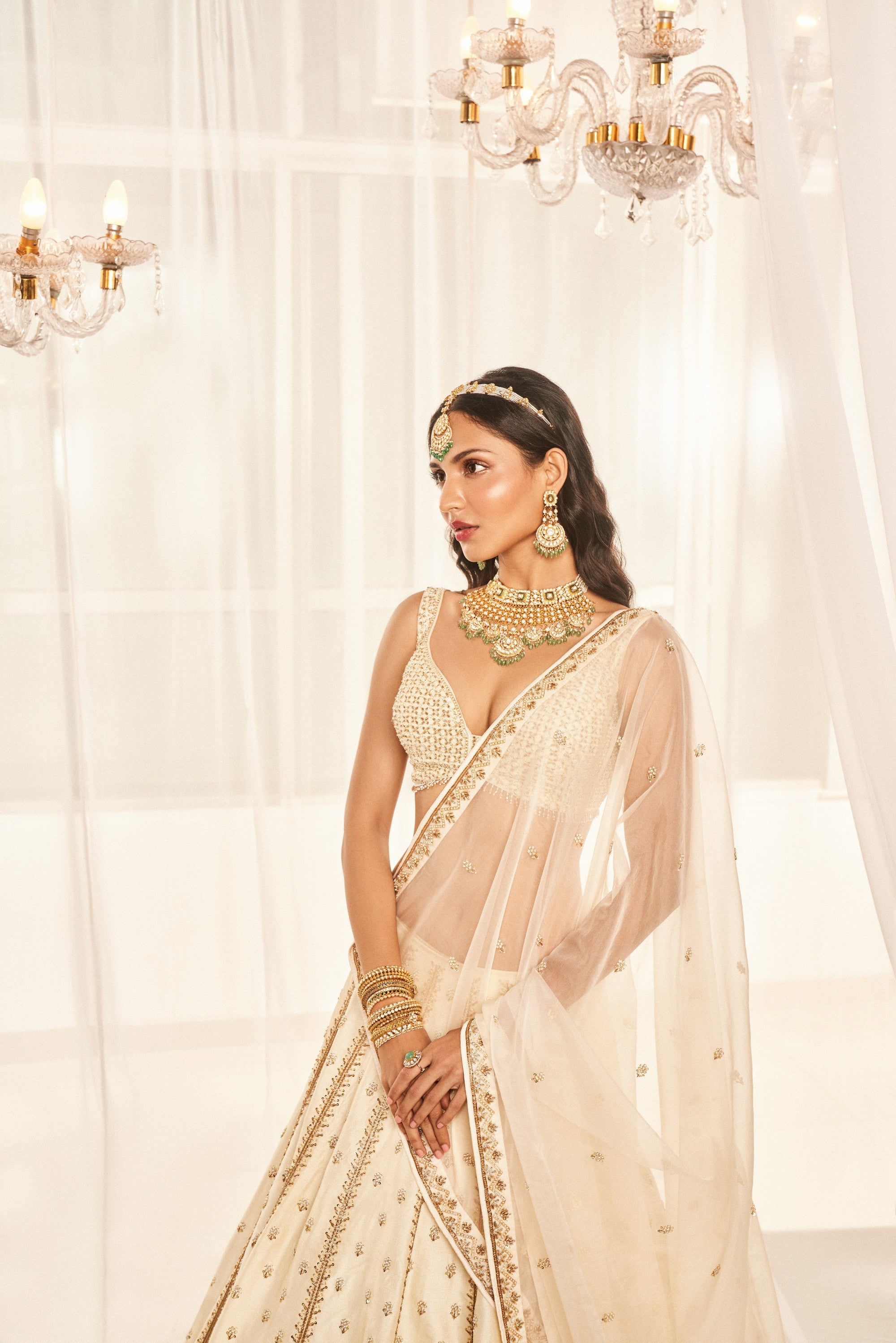IVORY LEHENGA SET