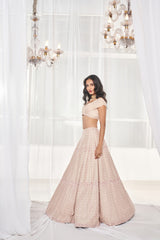 DUSTY BEIGE LEHENGA SET