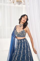 TEAL BLUE LEHENGA SET