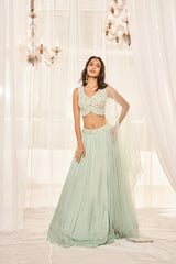 TURQUOISE LEHENGA SET