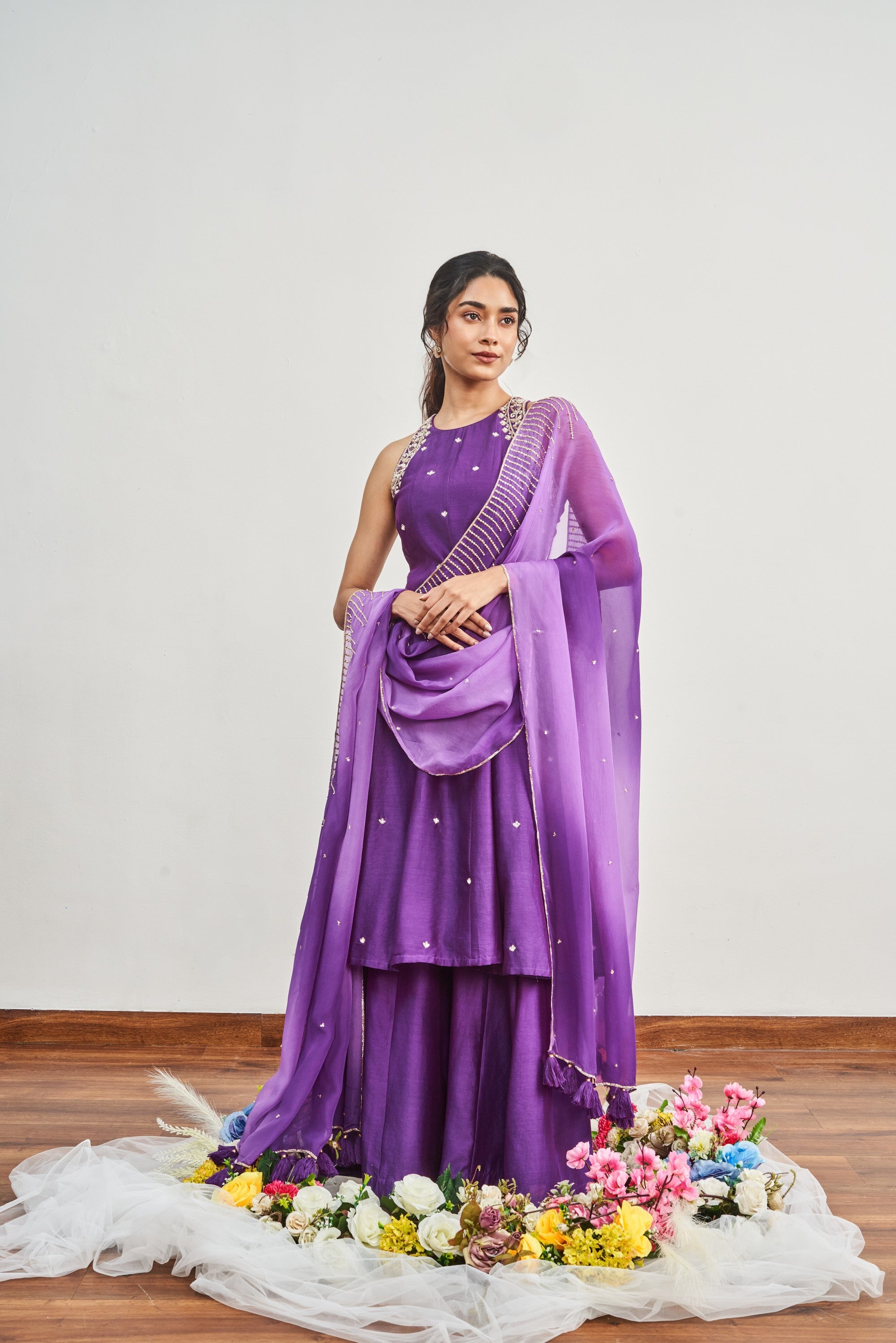 Purple Kalidaar Set