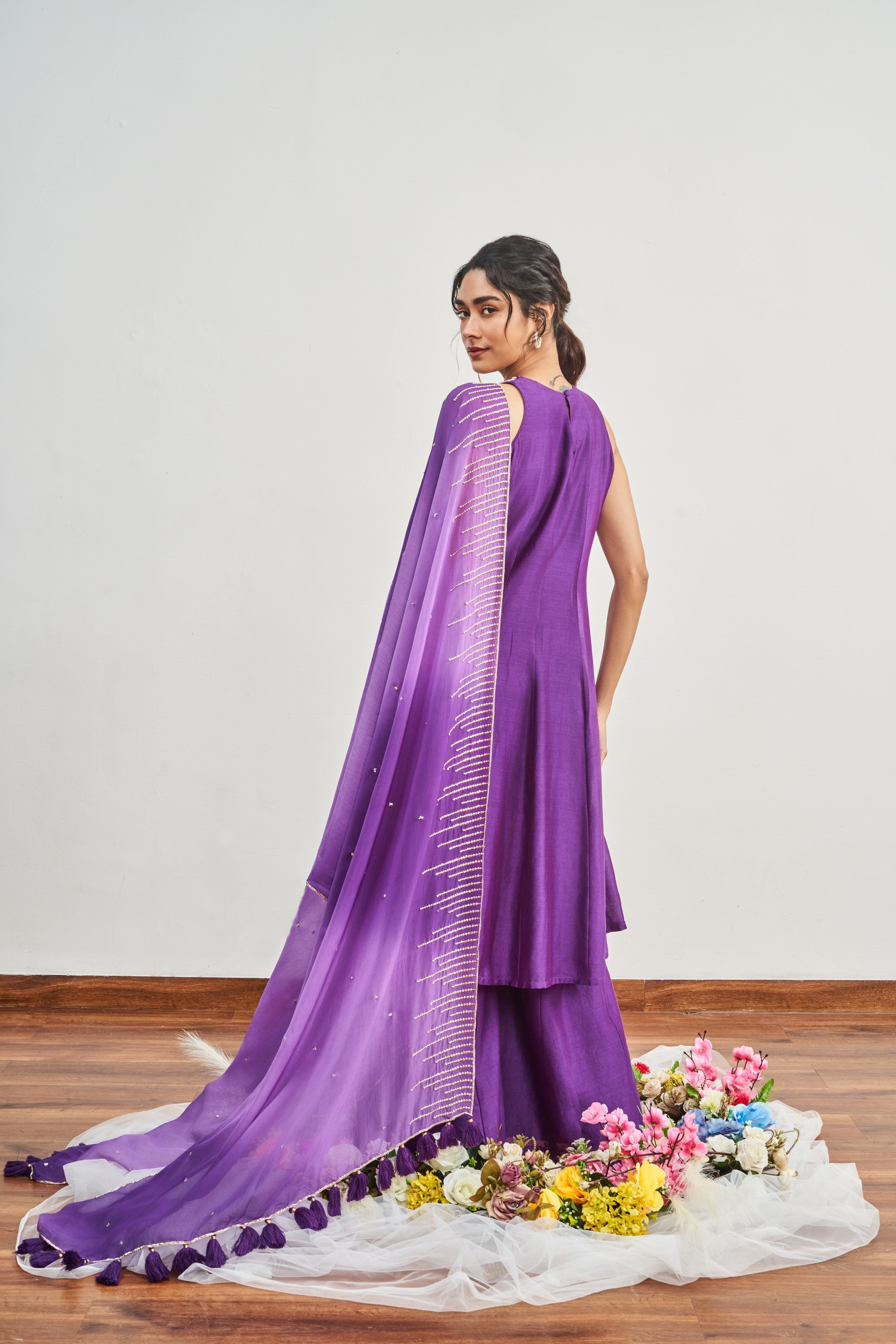 Purple Kalidaar Set