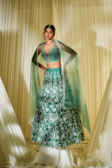 Teal Green Bridal Lehenga Set
